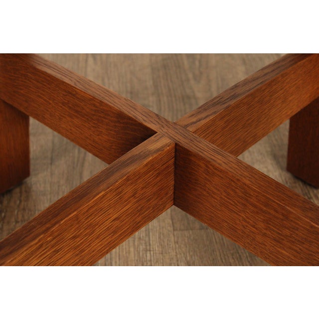 Brown Stickley Mission Collection Oak Gus Round Lamp Table For Sale - Image 8 of 12