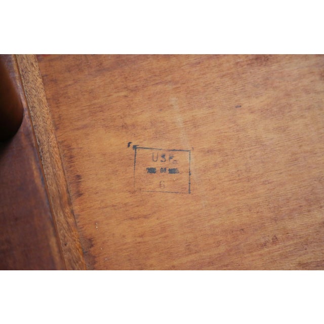 1960s Pair of George Nakashima Studio Settee Sofas in Cherry and Knoll Fabric For Sale - Image 11 of 12