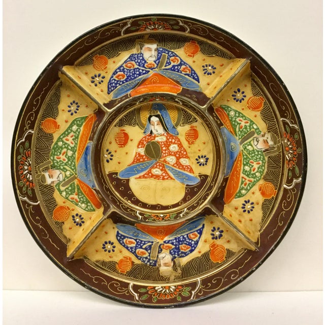 Vintage Japanese Porcelain Divided Serving Plate Chairish