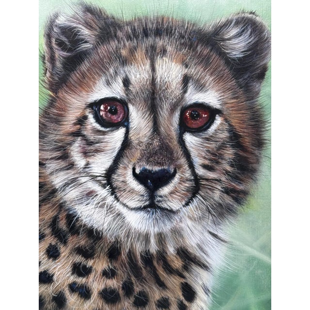 Pip McGarry – Cheetah Cub: Innocence of the Wild, c.2020 – Original Oil Painting Signed British Wildlife Painting –...