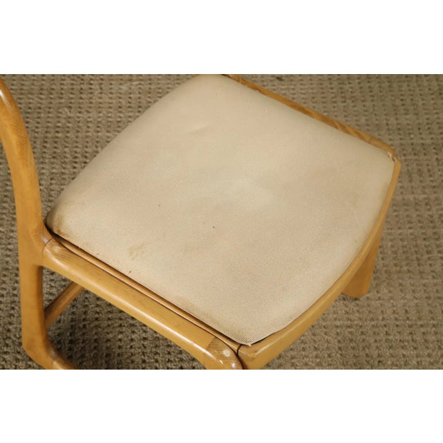 Pair of 1970s Bentwood Chairs & Caned Ottoman by Baumann France, Signed For Sale - Image 9 of 18