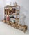 Postmodern Bamboo Bookcase with Smoked Glass Shelves by Vivai del Sud, Italy, 1970s, Set of 5 For Sale - Image 4 of 18