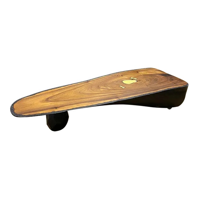 Organic & Natural Wood Long Coffee Table For Sale
