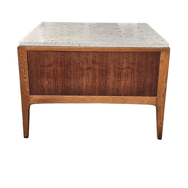 Lane Rhythm Model 997-92 Walnut Cabinet End Table With Marble Top, C. 1962–1966 For Sale In San Francisco - Image 6 of 14