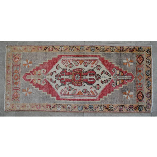 1970s 1970s Vintage Hand Knotted Small Rug For Sale - Image 5 of 5