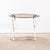 Vintage French White Round Metal Folding Dining Table, 1950s For Sale - Image 3 of 8