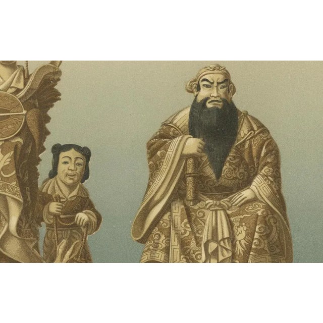 Japanese Figurines Illustrating Mythological and Ceremonial and Everyday Scenes, 1884, Paper For Sale - Image 3 of 7