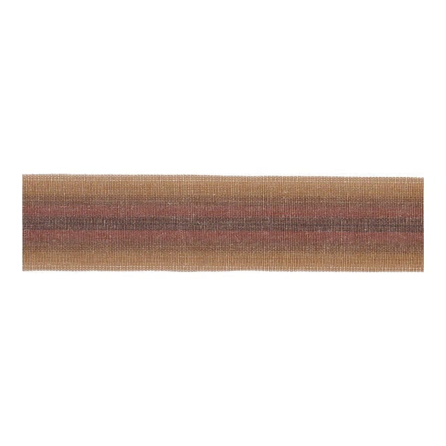 Sample - Schumacher Sunset Tape Narrow Trim in Brown For Sale