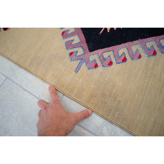 Hand Woven Silk Runner Rug. Extra Long Hallway Decor. Turkish Silk Kilim. Luxury Kitchen Decor - New - 3′1″ X 14′1″ For Sale - Image 14 of 14