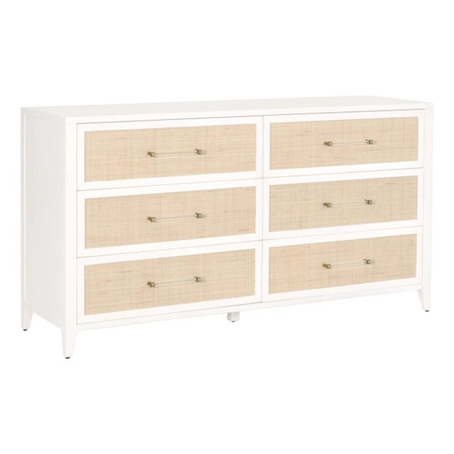 2020s Holland Rattan 6-Drawer Double Dresser For Sale - Image 5 of 6
