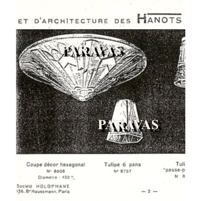 French Art Deco Chandelier by Verreries Des Hanots - 1930 France For Sale - Image 12 of 14