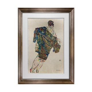 Egon Schiele Lithograph Signed Dated "Redemption” With Frame For Sale