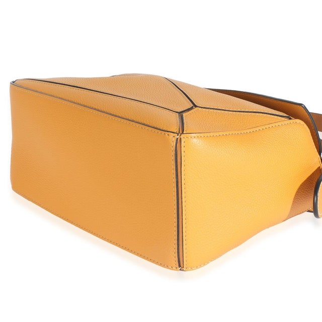 Animal Skin Yellow Grained Calfskin Small Puzzle Bag For Sale - Image 7 of 9