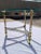 Mid 20th Century Jansen Style Chrome & Brass Demi-Lune End Tables in Baguès For Sale - Image 5 of 13