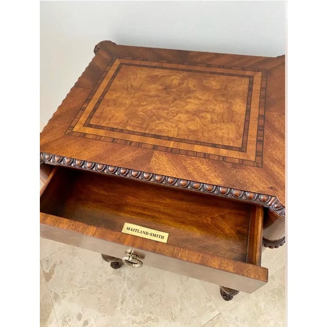 2000 - 2009 Maitland Smith 3 Tier Occasional Table With One Drawer For Sale - Image 5 of 6