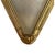 French Art Deco Brass & Frosted Glass Shield Shaped Wall Sconces - A Pair For Sale In Chicago - Image 6 of 9