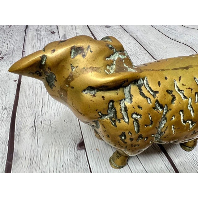 Antique English Solid Brass Decorative Bull For Sale - Image 12 of 13