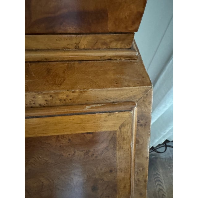 Late 20th Century Trouvailles Inc Burlwood Secretary Desk For Sale - Image 10 of 12