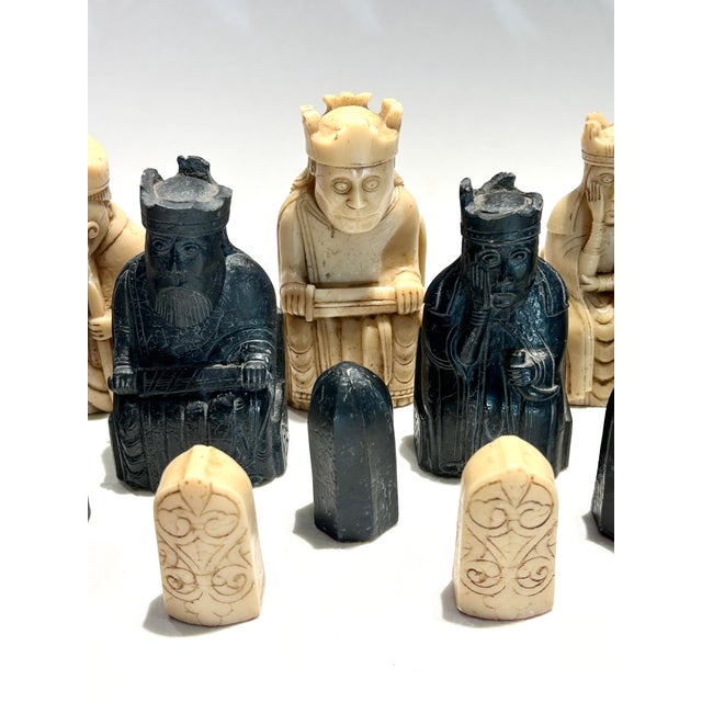 Set of 32 Vintage Isle of Lewis Chess Pieces For Sale - Image 11 of 17