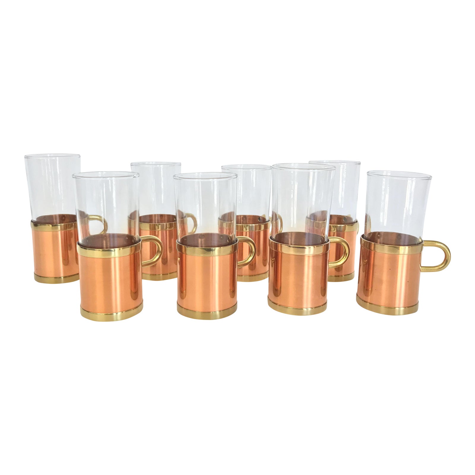 Beucler Irish Coffee Copper Tumblers - Set of 8 | Chairish