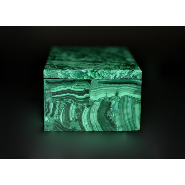 Malachite Box Gemstone Box Peony Garden For Sale - Image 10 of 18