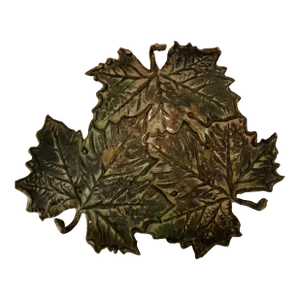 Vintage Metal Maple Leaf Tray
