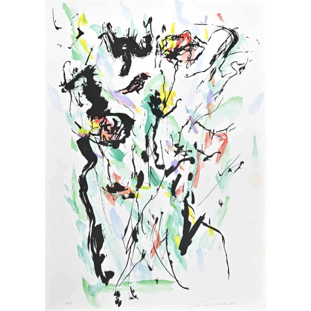 Ernesto Treccani, Flowers, Original Lithograph, 1973 For Sale