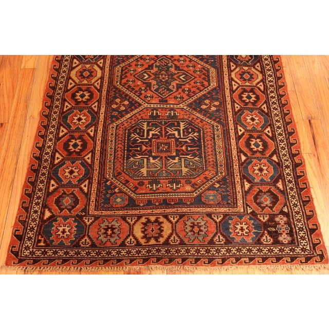Nazmiyal Collection Antique Caucasian Soumak Rug For Sale - Image 4 of 10