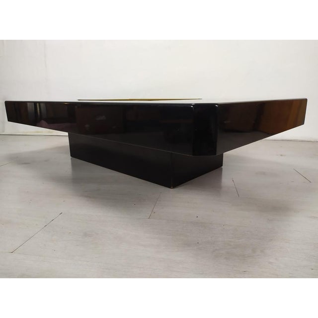 Black & Gold Coffee Table, 1970s For Sale - Image 10 of 18