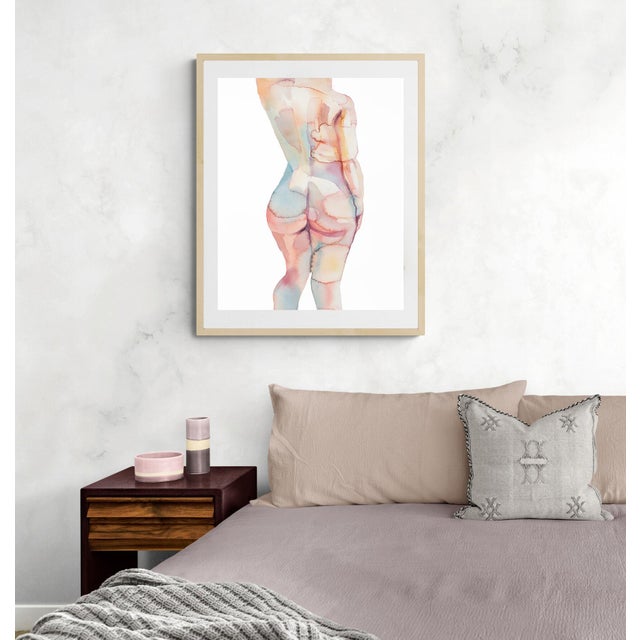 "Nude No. 121" Contemporary Original Nude Figure Watercolor Painting by Elizabeth Becker For Sale - Image 4 of 4