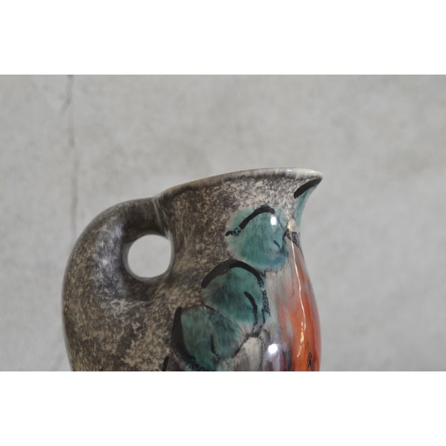 Vintage French Handcrafted Ceramic Pitcher, 1950s For Sale - Image 4 of 9