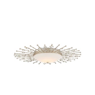 Currey & Company Planisphere Silver Flush Mount For Sale