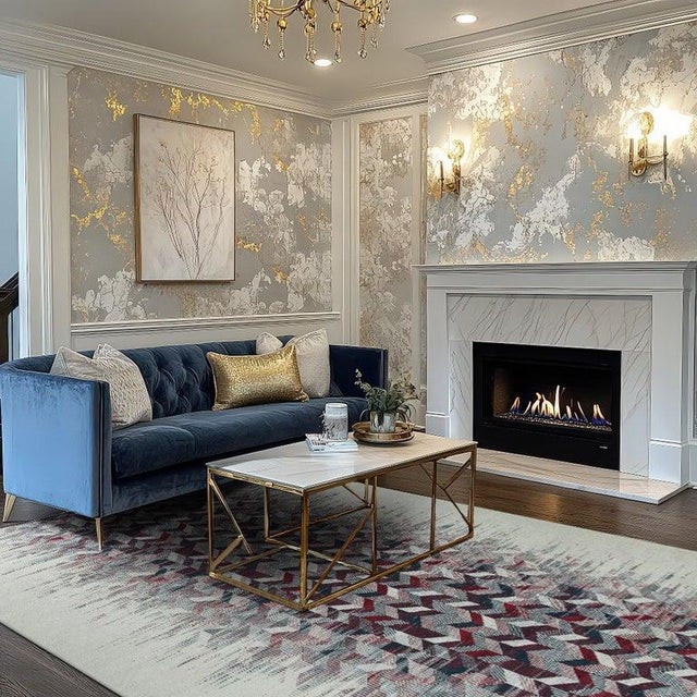 Textile 8x10 Multicolor Hand-Knotted Wool Faded Chevron Cascade Geometric Carpet Rug For Sale - Image 7 of 9