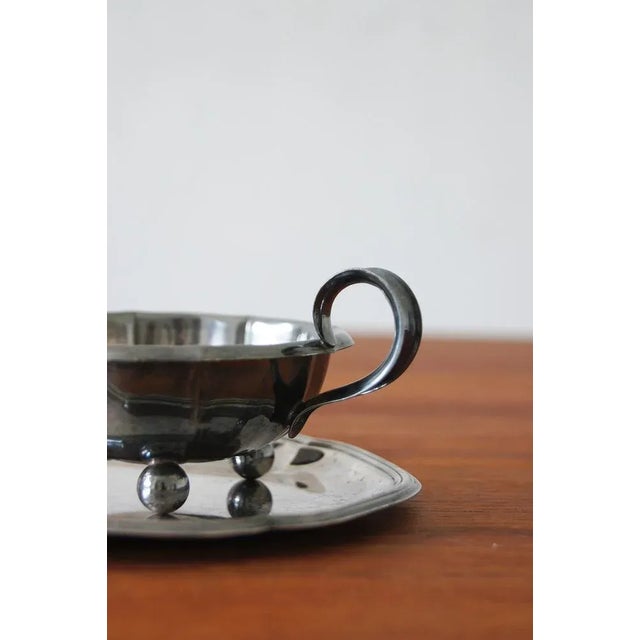 Milk and Sugar Set by Nils Johan for Prima N S, 1950, Set of 3 For Sale - Image 6 of 7