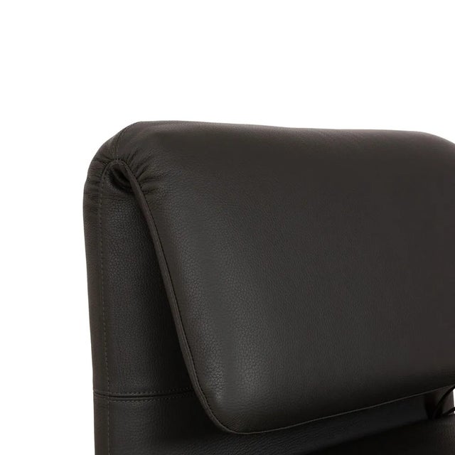Modern Leather Lounge Chair in Grey from Brühl Roro For Sale - Image 3 of 13