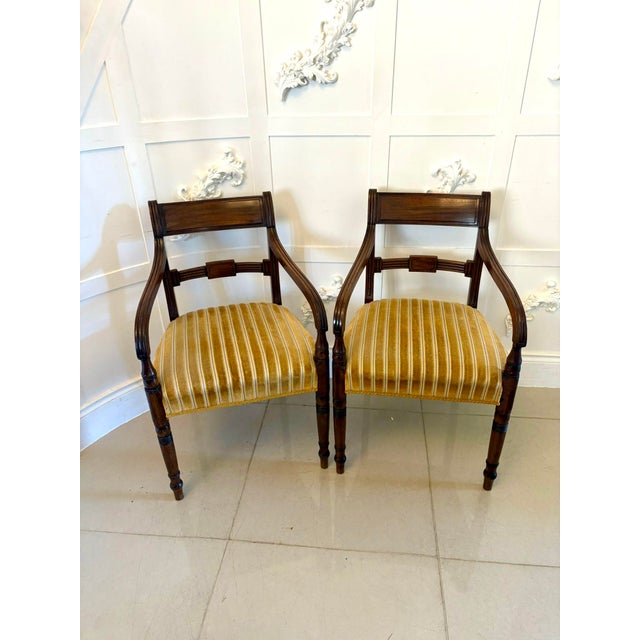 Set of Antique George III Mahogany Desk Chairs, 1800 For Sale - Image 13 of 13