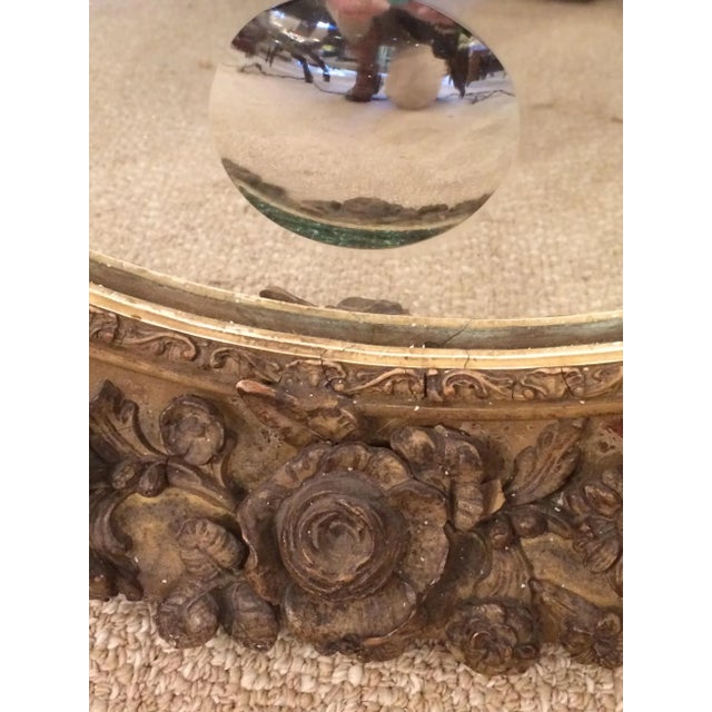 Gold French Framed Oval Mirror For Sale - Image 8 of 13