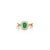 1.06ct Emerald Diamond Halo Split Shank Art Deco Ring Size 6 in 14k Yellow Gold For Sale - Image 4 of 15