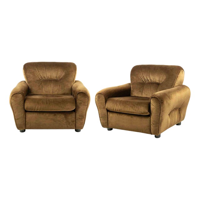 Vintage Italian Armchair Set, 1970s For Sale