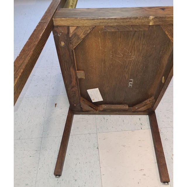 Mid 20th Century A Wonderfull Pair of Historic Gunlocke Company MCM Oak Armchairs For Sale - Image 14 of 16