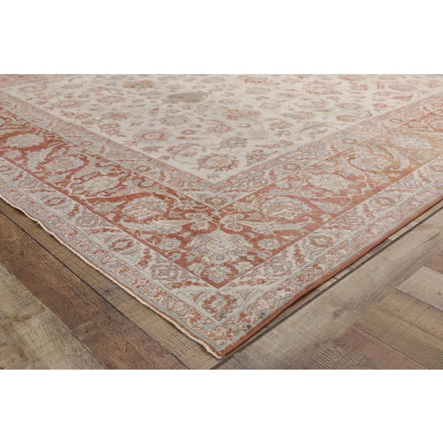 Textile Early 20th Century Rustic Antique Persian Rug - 08'00 X 12'02 For Sale - Image 7 of 9
