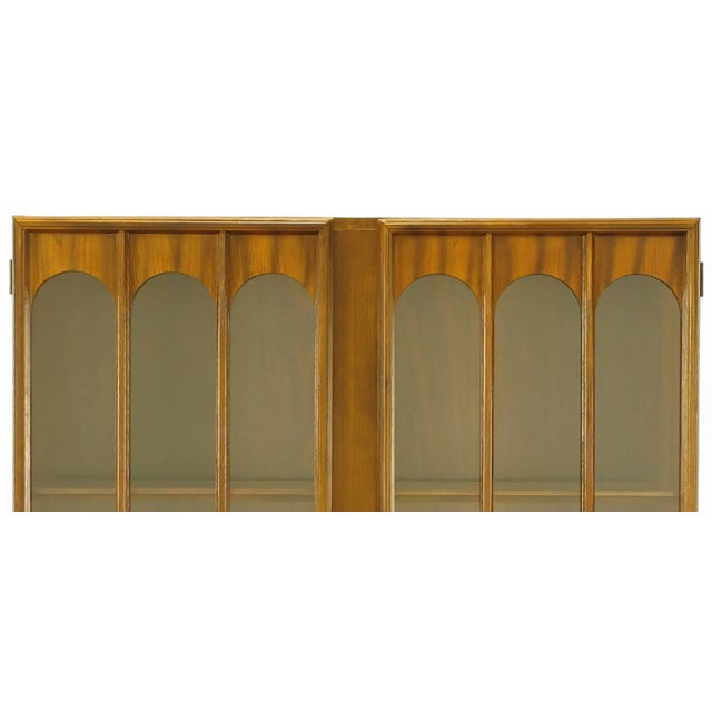 Wood Keller Colonnade-Top Walnut and Glass Tall Cabinet For Sale - Image 7 of 10