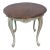 Vintage Wood Round Table Venetian Two Tone White Crackle French Provincial For Sale