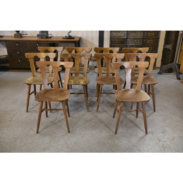 Vintage Baumann-Style Bistro Chairs, 1960s, Set of 6, in Very Good conditions. Designed 1960 to 1969