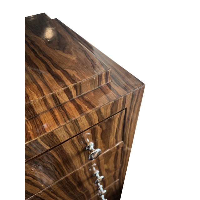 Brown Early 20th Century Pair of Art Deco Chests For Sale - Image 8 of 9