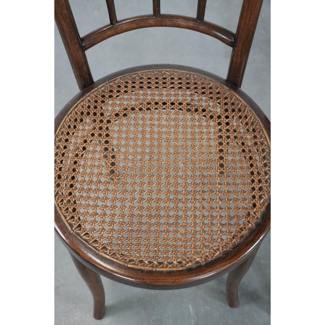Vintage Wooden Bistro Chairs by Jacob & Josef Kohn Wien, Set of 6 For Sale - Image 6 of 18