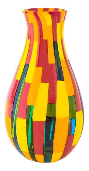 Handmade Mouthblown Redentore Vase in Murano Glass by Angelo Ballarin