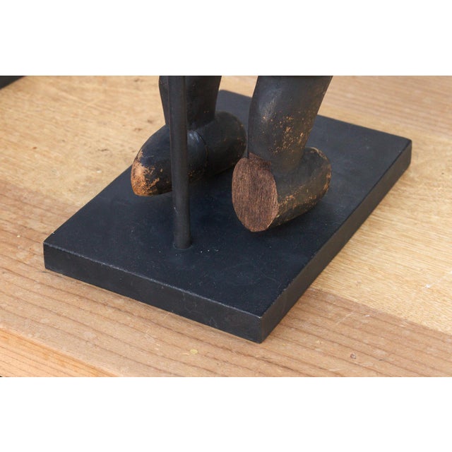 Black Antique Bamana Jo Society Couple on Custom Stand For Sale - Image 8 of 11