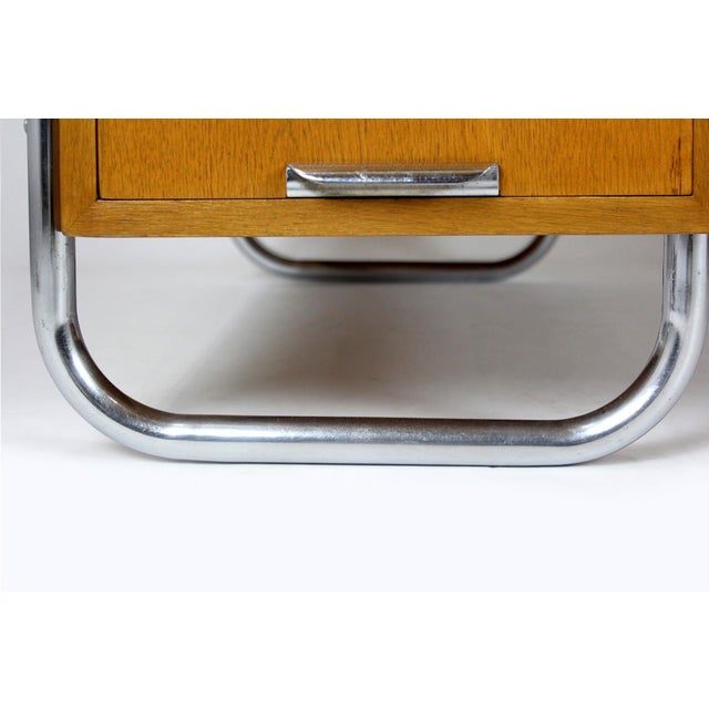 Bauhaus Tubular Steel Desk from Mücke-Melder, Czechoslovakia, 1930s For Sale - Image 6 of 18