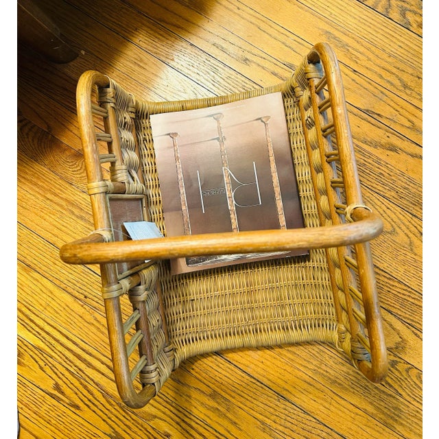 Pic of fisherman and dog on front. 18.5" long, 13" wide, 18" tall.New old stock with original tag. The Palecek Norman...